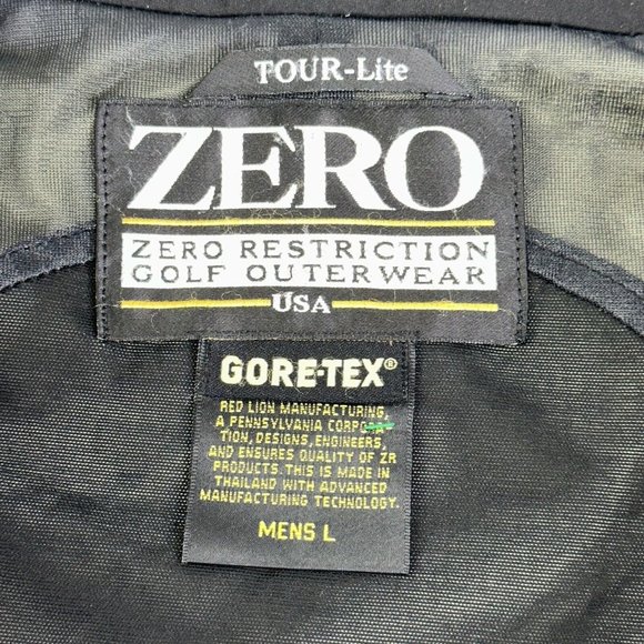 Zero Restriction Zip Jacket Large Black Tour Lite Golf Gore-Tex -Hiwan Golf Club - Picture 3 of 10
